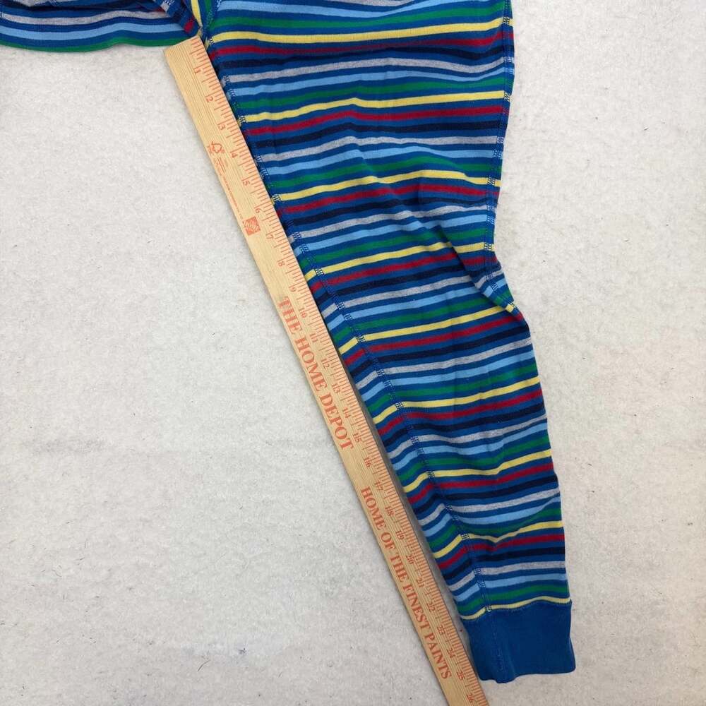 Hanna Andersson Kid's Striped Long John Pajama Set Rainbow Size S/M - Picture 8 of 11